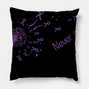 Pancreatic Cancer Awareness Never give up Pillow