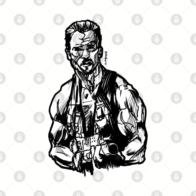 Arnie Commando Chopper Predator Terminator! by sketchnkustom