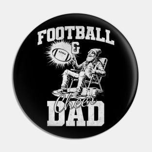 Father's Day Cheerful Football Dad Vintage Chair & Ball Pin