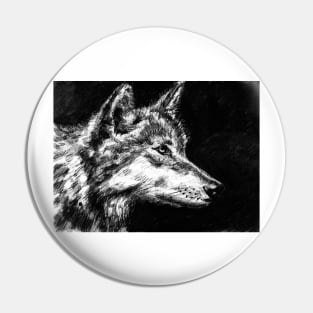 Timber Wolf Pin