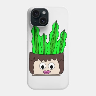 Cute Cactus Design #203: Succulent In Pretty Girl Pot Phone Case