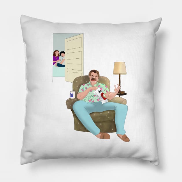 "Leave the door open three inches" - Jim Hopper - Stranger things Quote Pillow by Le petit fennec