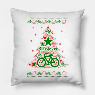 bicicleta en navidad Pillow