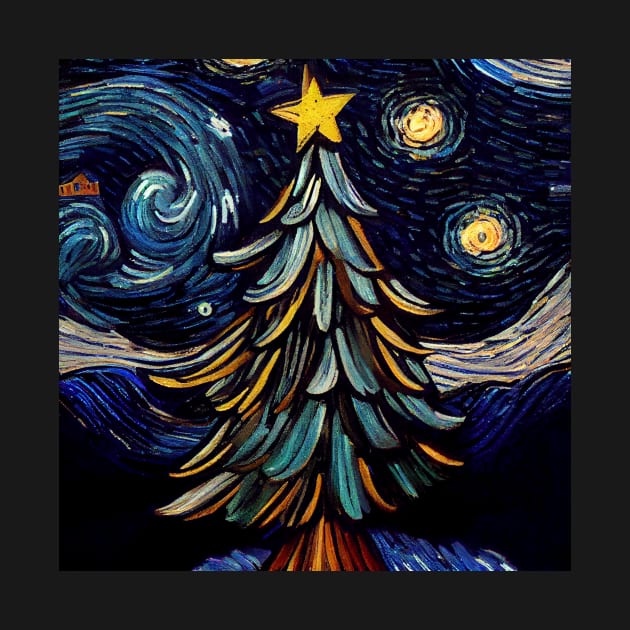 Van Gogh Starry Tree 02 by BarrySullivan