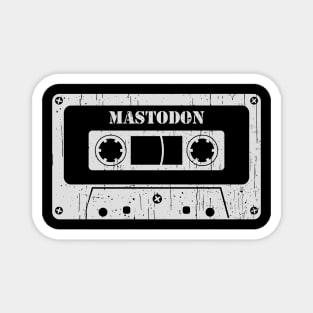 Mastodon - Vintage Cassette White Magnet