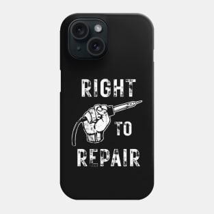 Right To Repair Fist and Soldering Iron Phone Case