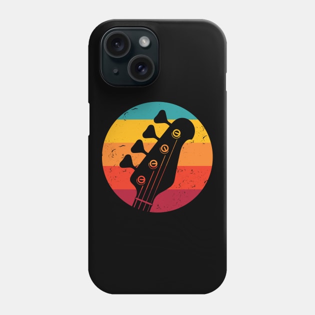 Vintage Bass Guitar Bassist And Bass Player Phone Case by swissles