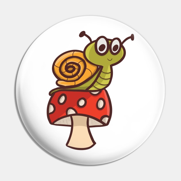 Cute snail Pin by mrsmauve
