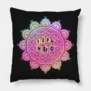 Science matters, chemistry super Hero rainbow Pillow