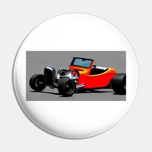 Orange Hotrod Pin