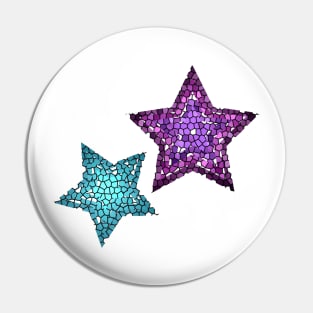 Stained Glass Star Pattern Pin