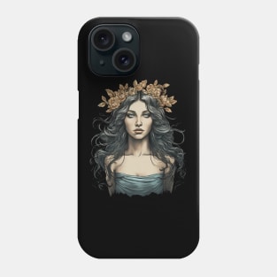 Aphrodite Greek Goddess Floral Tiara Phone Case