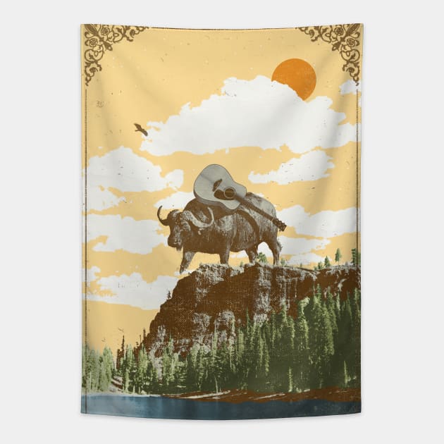 WATER BUFFALO Tapestry by Showdeer