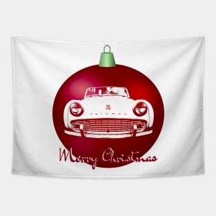 Triumph TR3 British classic car monoblock Christmas ball special edition Tapestry