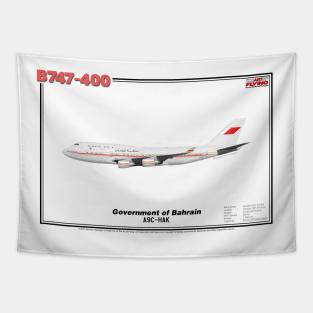 Boeing B747-400 - Government of Bahrain (Art Print) Tapestry