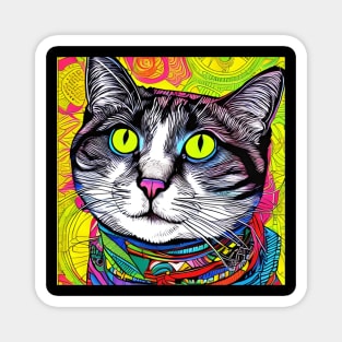 Pop Art - Cat Lover Gift Magnet