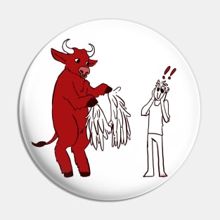 Crimson Bovine Pin