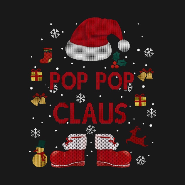 Funny Santa Costume Pop Pop Claus Xmas Pyjama Tee by calvinglory04