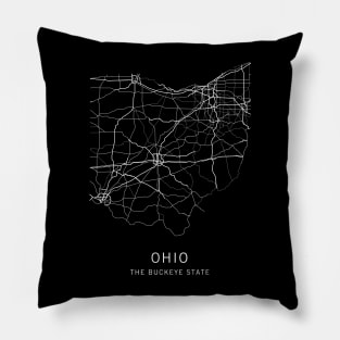 Ohio State Road Map Pillow