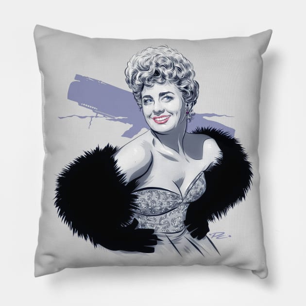 Shelley Winters - An illustration by Paul Cemmick Pillow by PLAYDIGITAL2020