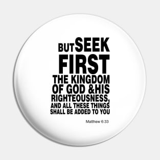 Matthew 6 33 Pin