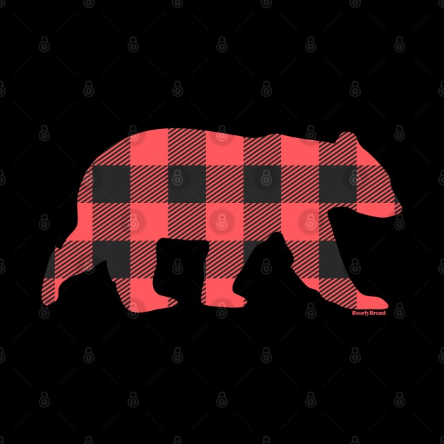 Red Gay Bear Buffalo Plaid Check Bear | BearlyBrand by The Bearly Brand