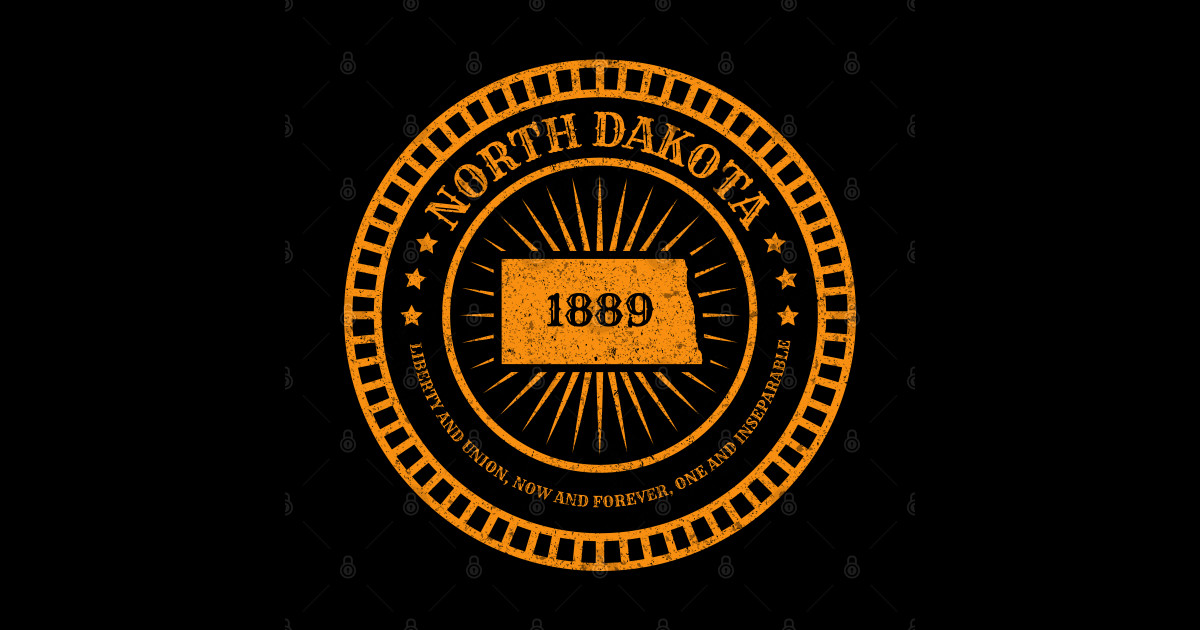North Dakota ND Map Slogan Motto Flickertail Peace Garden State
