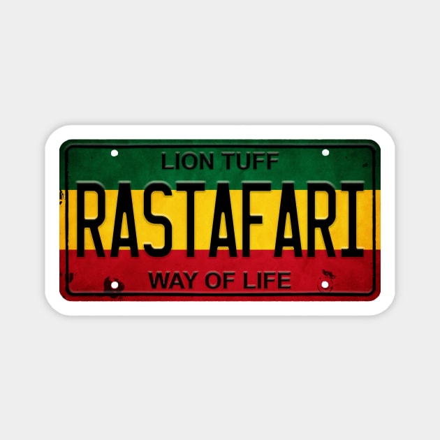 Rastafari License Plate Magnet by LionTuff79