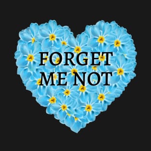 Forget Me Not Flower Heart T-Shirt