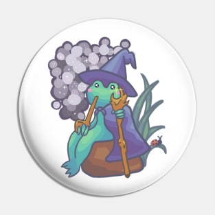 One cool wizard frog Pin