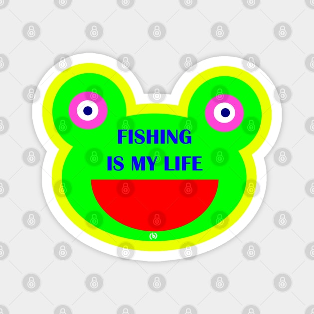 fishing quotes hhh frog Magnet by (b)ananartista sbuff