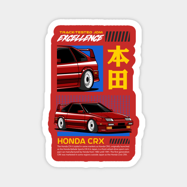 CRX Enthusiast Magnet by Harrisaputra