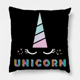 Colourful Unicorn Rainbow Pillow