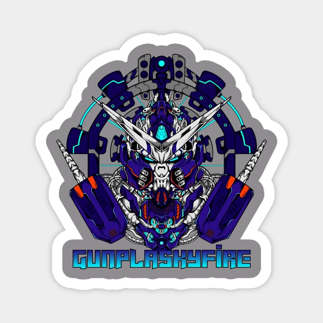 gunplaskyfire logo Magnet by Gunplaskyfire