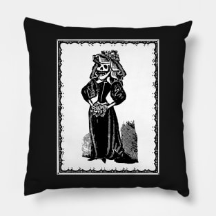 Skeleton Bride (White) Pillow