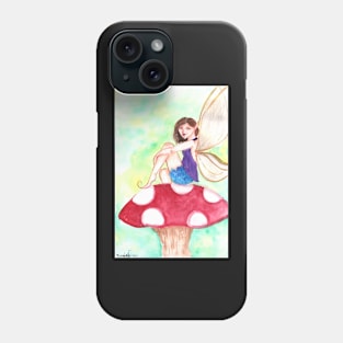 Woodland Fairy on a Toadstool Phone Case