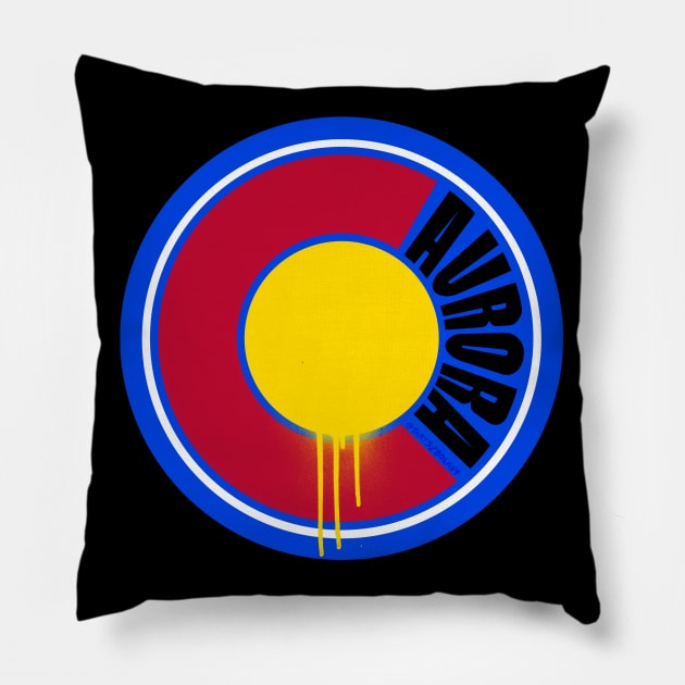 The Aurora Colorado Drip Pillow by That5280Lady