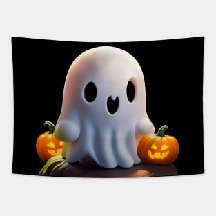 Baby Ghost Creepy Cute Halloween Character Tapestry