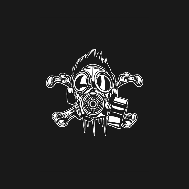 Cross Bones Gas Mask by Rebus28