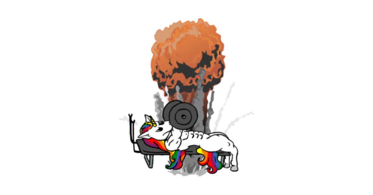 Handmade Chestday Unicorn Bench Press Action Shirt Handmade