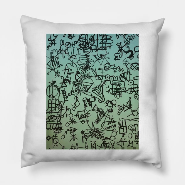 In My Head During Mercury Retrograde Pillow by Kater