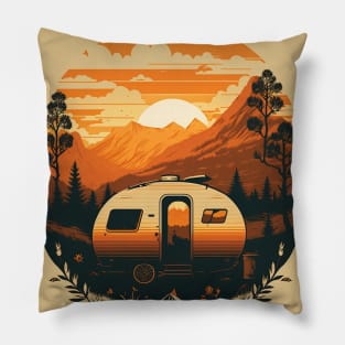 Camping Adventure Sunset, Camping Van Pillow