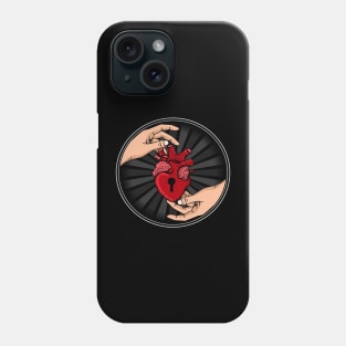 hands with heart locked Phone Case