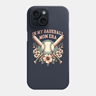 in my baseball mom era - floral design Phone Case