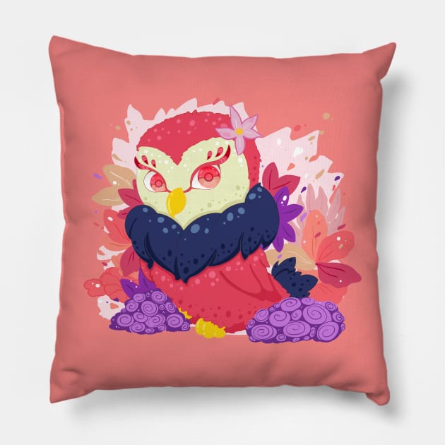 The little red lady owl with pattern- for Men or Women Kids Boys Girls love owl Pillow by littlepiya