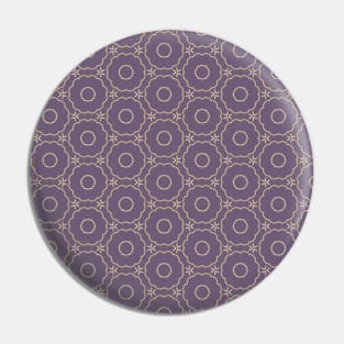 Purple and Gold Pattern Pin