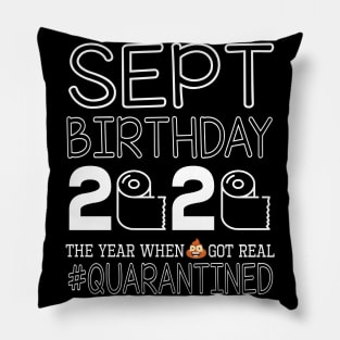 September Birthday 2020 With Toilet Paper The Year When Poop Shit Got Real Quarantined Happy Pillow