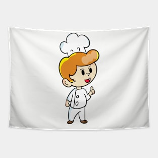 chef cartoon character  drawing design Tapestry