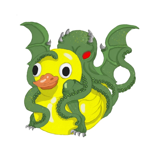 Cthulhu on rubber duck by LeahHa