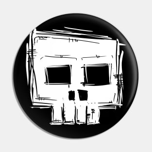 Square Skull Pin